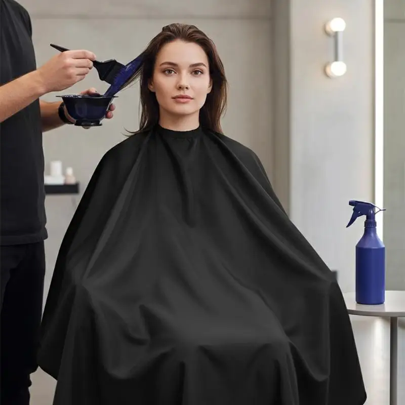 전문 미용 헤어 커팅 케이프, 조절 가능한 스냅 잠금 장치가 있는 살롱 바버 케이프, 140*120cm 방수 미용 케이프