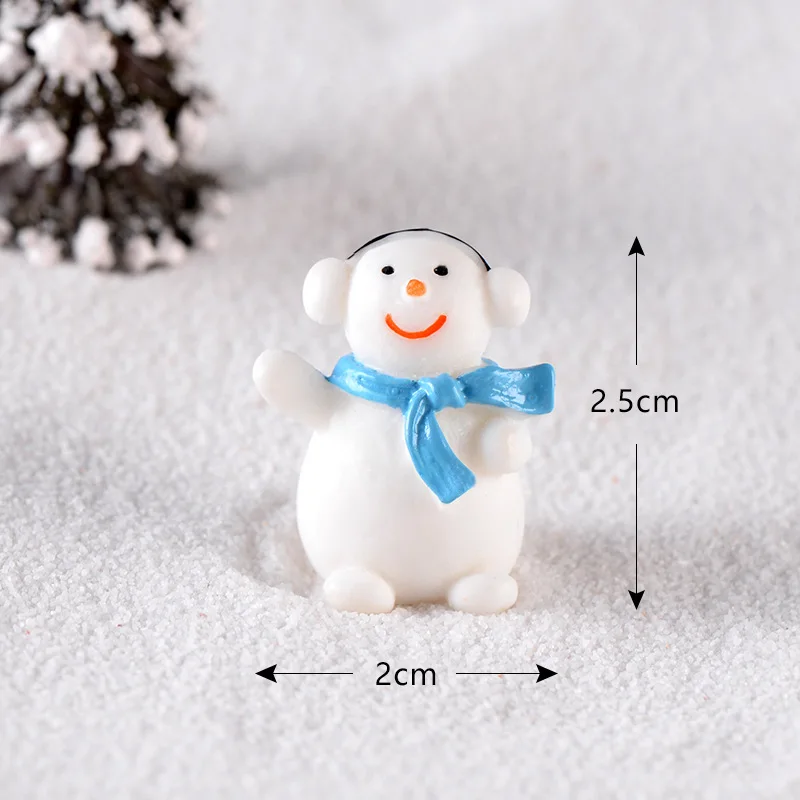Festive Resin Miniature Holiday Figurines: Snowman, Santa, Christmas Tree, Reindeer Ornaments Perfect