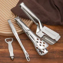 

Stainless Steel Food Tongs Kitchen Utensils Buffet Cooking Tool Anti Heat Bread Clip Pastry Clamp for Desserts Salads Barbecue