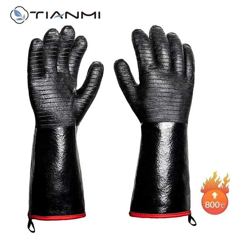 BBQ Gloves Heat Resistant Waterproof Oil Resistant Baking Sheet Firewood for Grill Smoker Cooking Pit