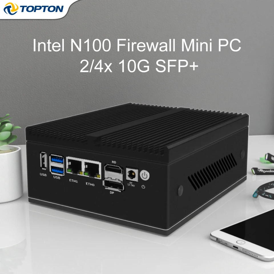 Topton Intel N100ミニPC 4x10G SFP+ & 2.5G LAN DDR5