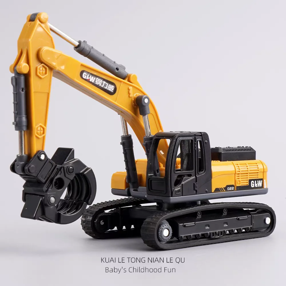 Timber Grab Diecast Modell Engineering Legierung + Kunststoff Zurückziehen Holz grabber Bau Spielen Sammlung Spielzeug Für Kinder Geschenk – Detail 9
