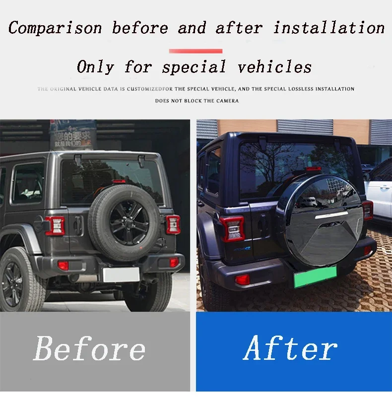 High Quality Car Spare Tyre Wheel Cover for Jeep Wrangler Tire 245-75-R17 255-75-R17 255-75-R18