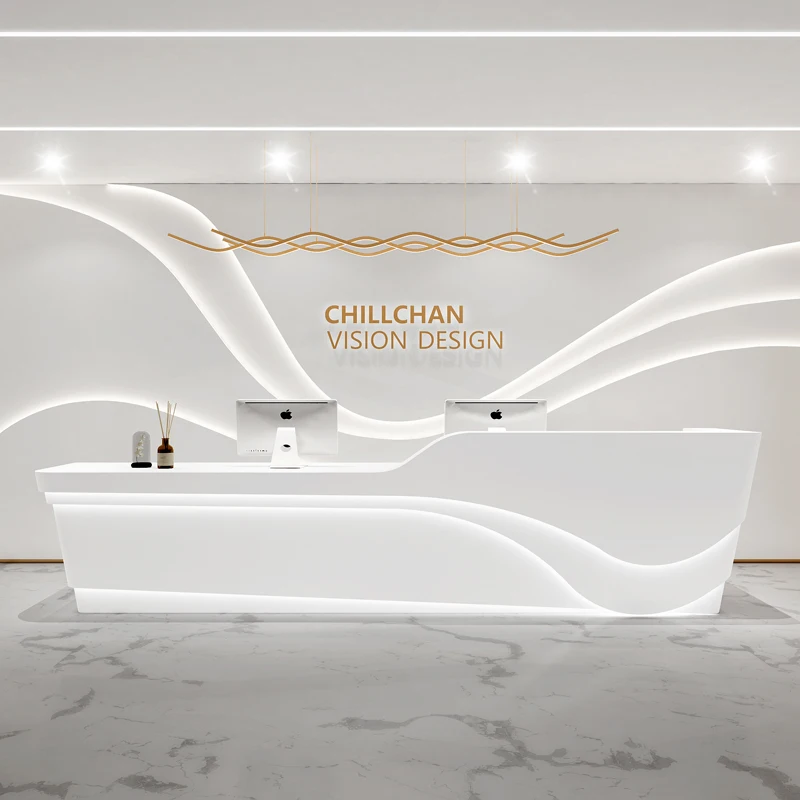 Modern Counter Reception Desk Standing Beauty Display Shopping Premium Reception Desk Clinic Meuble Caisse Shop Furniture HDH checkout coffee reception desk counter luxury designs premium shop shopping reception desk clinic meuble caisse furniture hdh