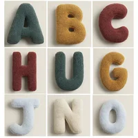 Ins 26 English Letters Plush Throw Pillow Soft Stuffed Kids Toys Dolls Sofa Cushion Room Decor Shooting Props for Children Gifts 2