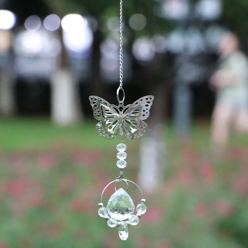 Sun Catcher Crystal Pendant Sun Catchers Window Ornament Butterfly Crystal Prism Suncatcher Rainbow Crystal Pendant Hanging Pendant