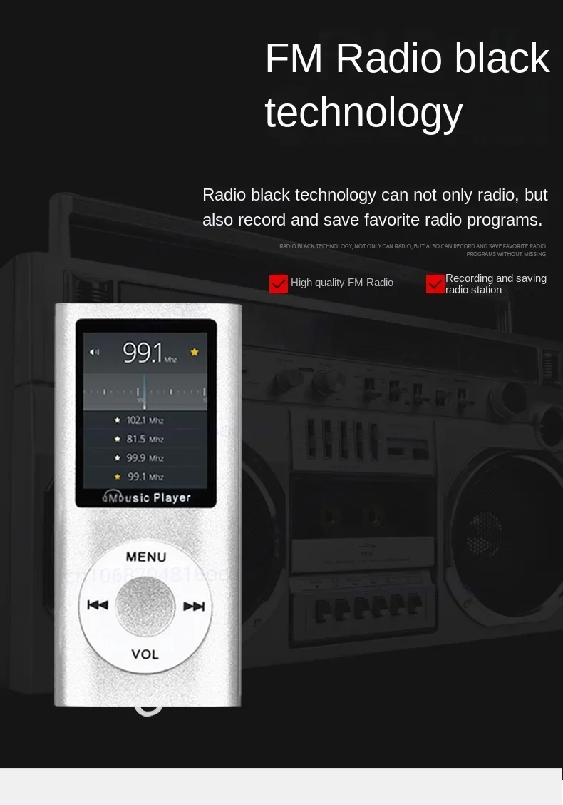 Portable with 1.8" LCD Mp3 Mp4 Support Music Video Media Players for IPod Style