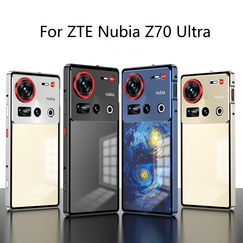 Aluminium Alloy Metal Frame Case with Matte Clear Acrylic Back Cover Bumper