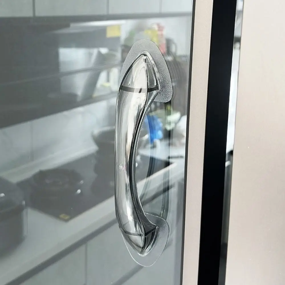 Self-adhesive Suction Cup Door Handle Strong pasting Safe Grip No-punching Traceless Non-slip Pull Cupboard