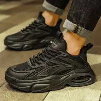 À la mode polyvalent printemps automne nouvelles chaussures pour hommes à semelles épaisses explosives décontracté confortable hauteur augmentant chaussures de sport 4