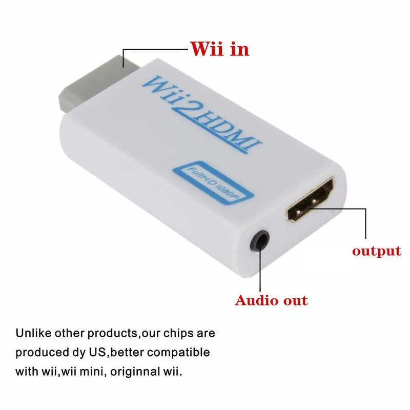 Ǯ HD 1080P Wii to HDMI ȣȯ  , Wii2HDMI ȣȯ , PC HDTV  ÷̿ 3.5mm 