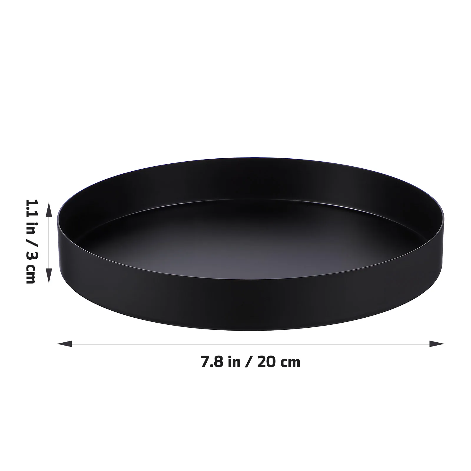Metal Tray Round Black Trays For Decor Organizing Serving Decorative Circle Coffee Table Kitchen storage Plate supplies 6
