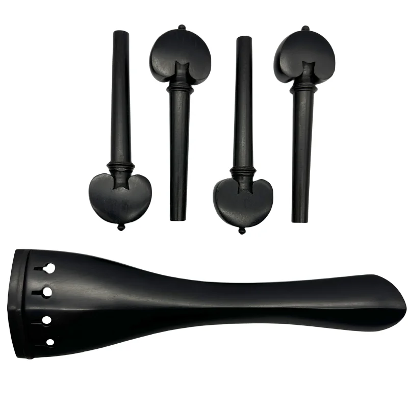 High quality 4/4 Cello Indonesian A-grade ebony wood tailpiece&tuning pegs Accessories parts fittings