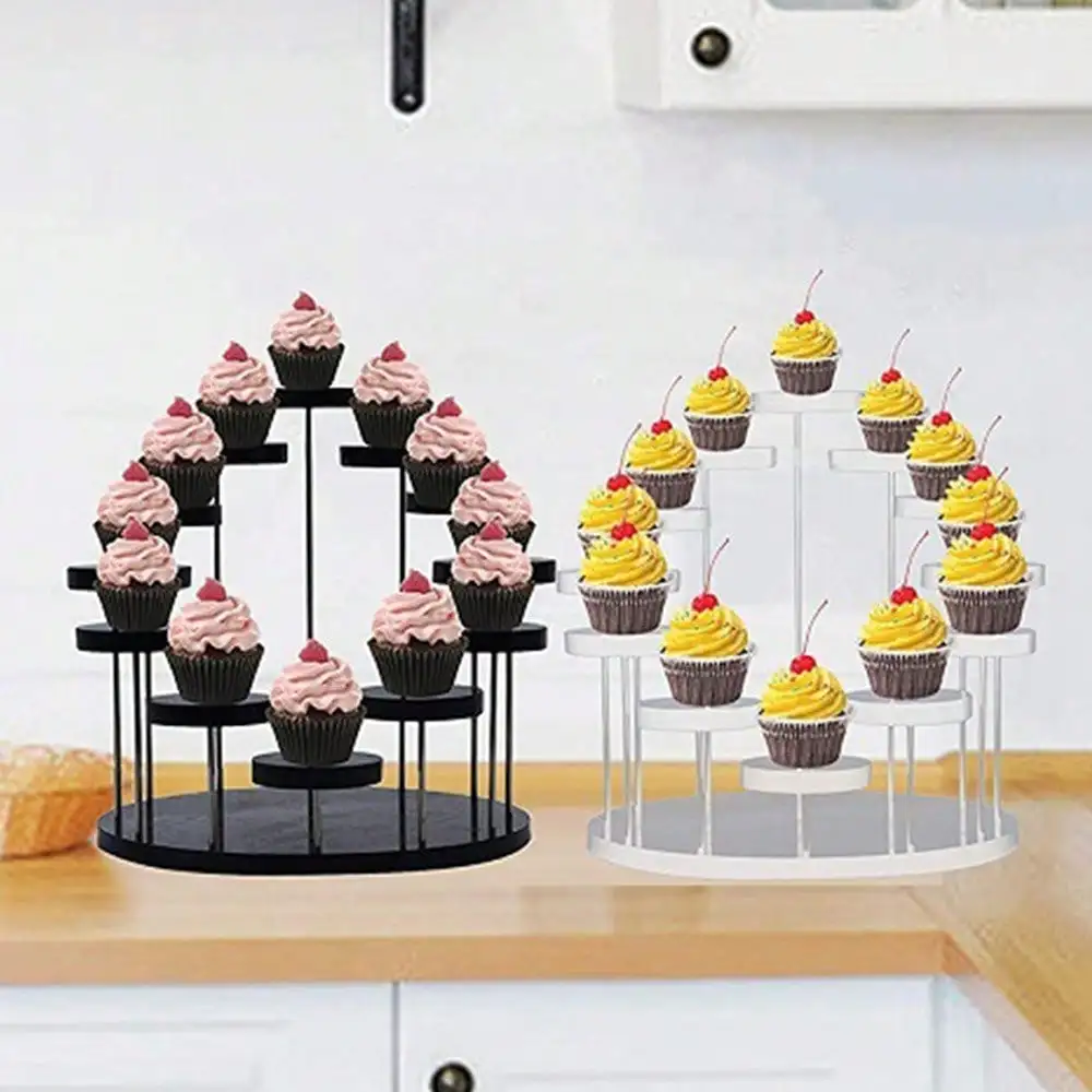 1pc 12-Tier Round Acrylic Multi-Purpose Display Stand Base for Cupcake ...