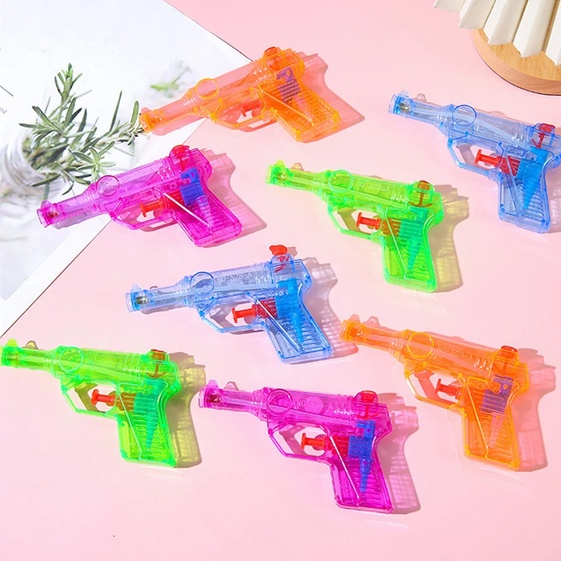 Water Guns Water Gun Squirt Toys Mini Candy Color Portable Kids Transparent Small Water Rifle Summer Children Gifts Easy Operation