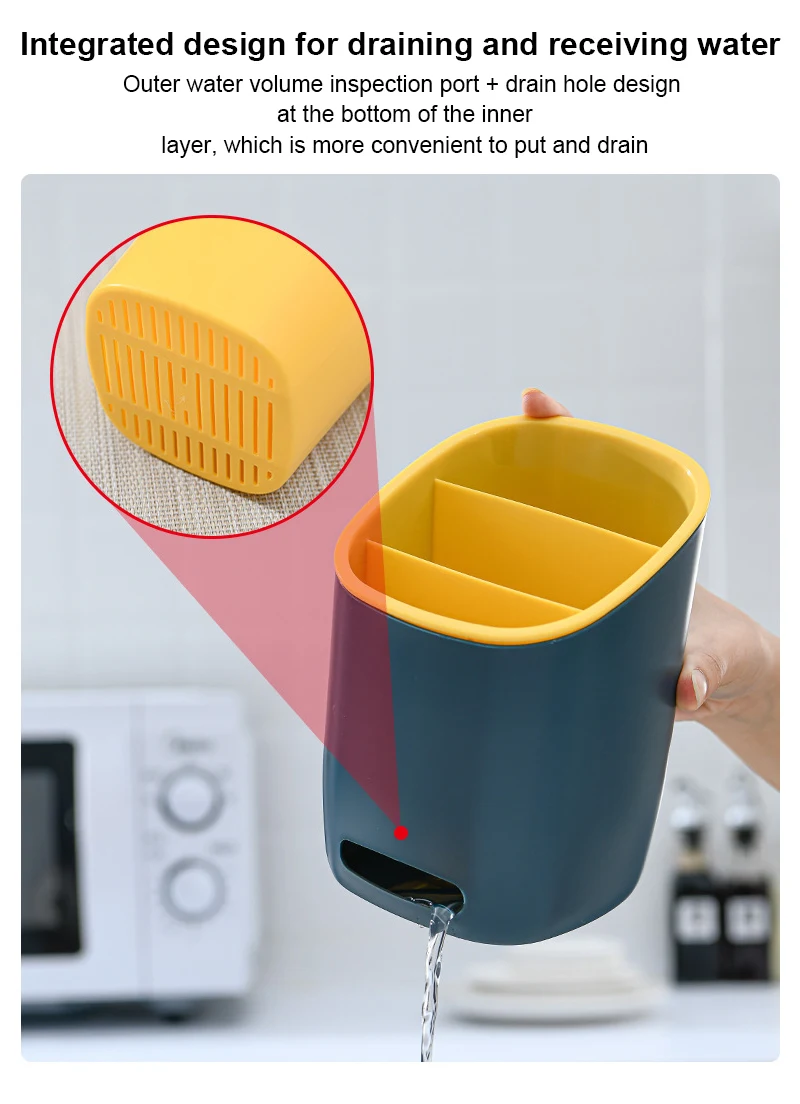 Cutlery Spoon Fork Chopstick Storage Holder Box Tableware Shelf Three Layer Cutlery Drainer Rack 18 Cutlery Spoon Fork Chopstick Storage Holder Box Tableware Shelf Three Layer Cutlery Drainer Rack