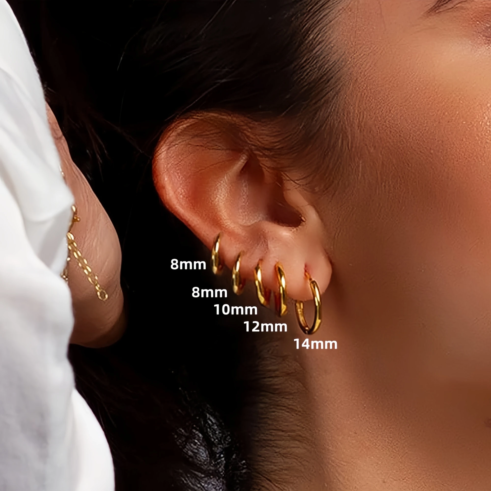 Pendientes De Aro Silvora Con Números Romanos Pequeños De Plata Esterlina Hip Hop Regalo Navidad Dia Del Padre