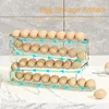 Transparent slide egg storage box 4-layer ladder egg box storage refrigerator side door large capacity automatic egg roller 2