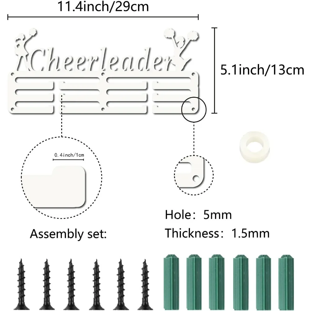 Cheerleader Medal Hangers Medal Holder Display Rack Sports Metal Hanging Awards Iron Small Mount Decor For Wall Home Race