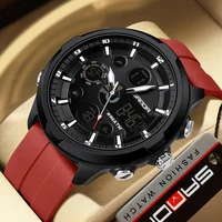 SANDA Digital Men Military Watch 50m Waterproof Wristwatch LED Quartz Clock Sports Watch Male Big Watches Men Relogios Masculino 1