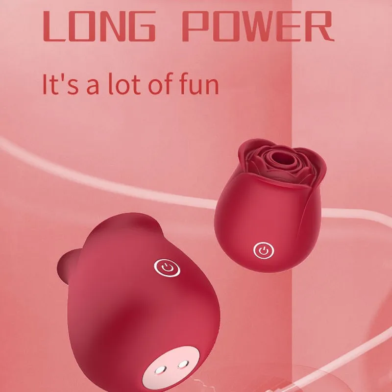 Rose Shape Vagina Sucking Vibrator Intimate Good Nipple Sucker Oral Licking Clitoris Stimulation Powerful Sex Toys Women 18+