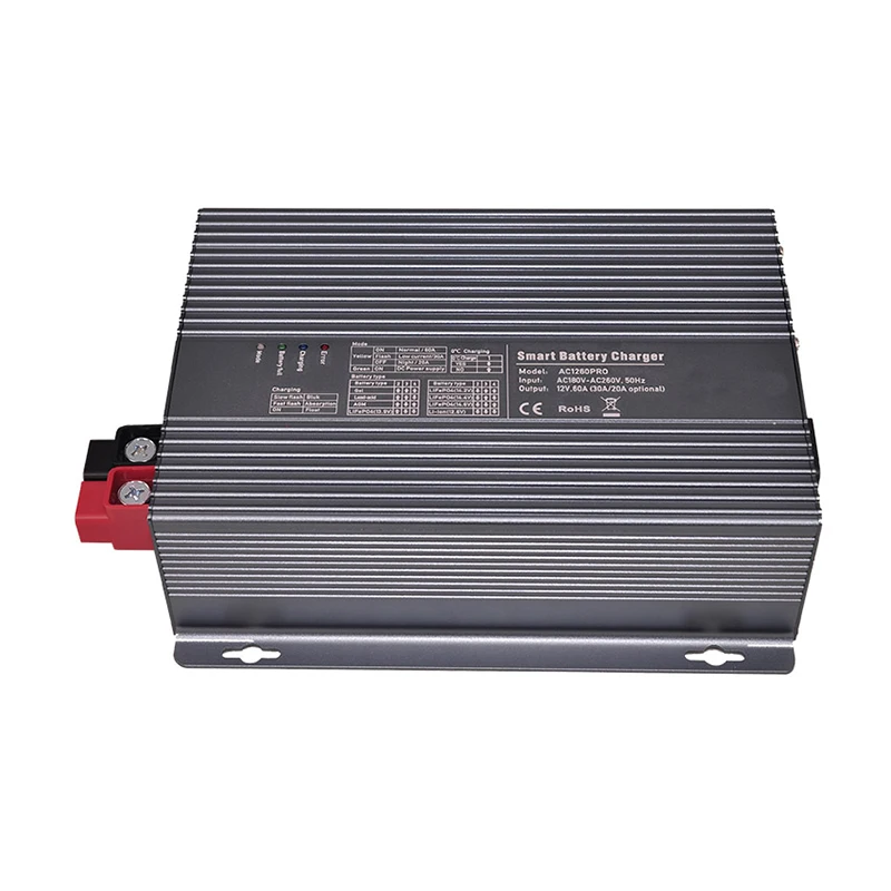AC Charger 12V Smart lithium battery charger 60A Support Bluetooth APP for GEL,Lead-acid,AGM, LiFePO4, Lithium-ion charger