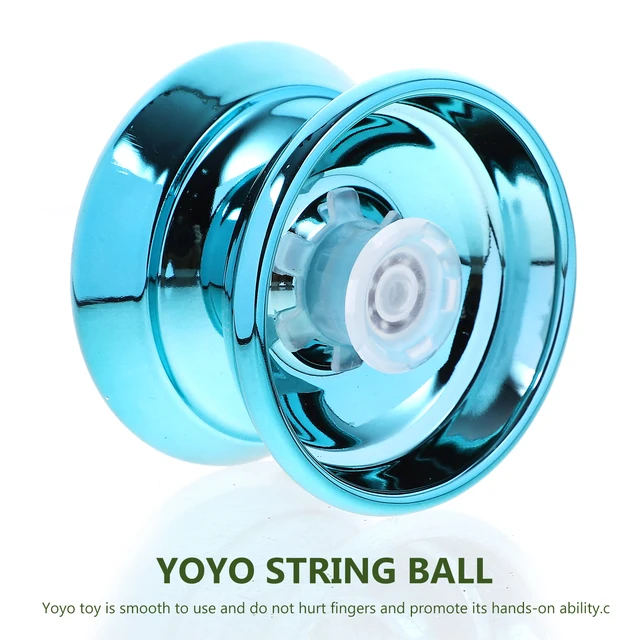 1 set Beginner Yo-yo Blue Fixed Shaft String Ball Toy for Kids String Ball Toy Educational Competition Small Size Yoyo 3
