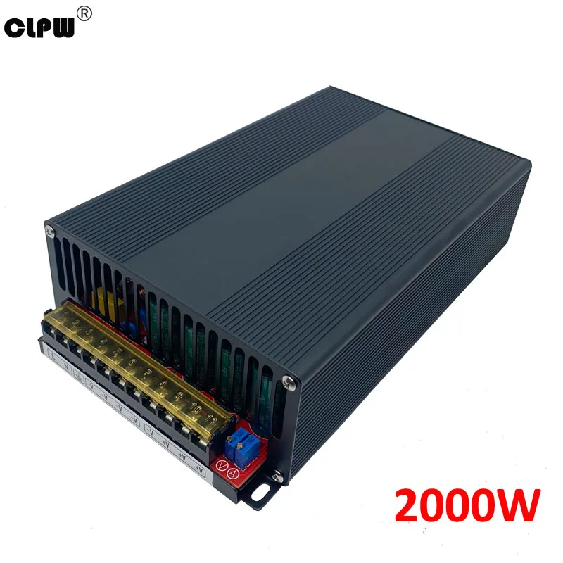 CLPW 2000W Single Output AC DC 0-24V 28V 83A 36V 48V 60V 72V Adjustable PSU For Led Light CCTV Stepper AC DC Transformer