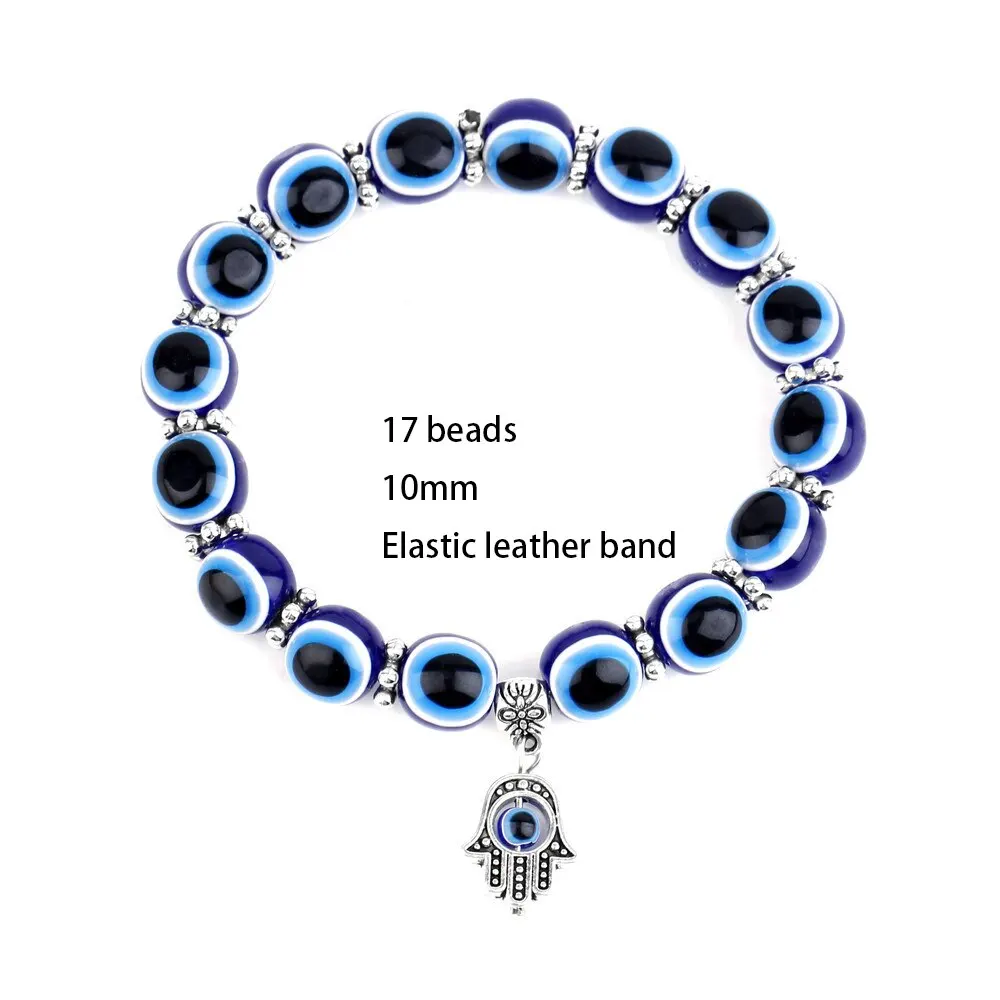 Resin Bracelet Blue Eye Resin Temperament Casual Hip Hop Fatima Palm Devil Eyeball Party Date