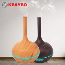 

KBAYBO 400ml Aroma Essential Oil Diffuser Air Humidifier for Office Wood Grain Ultrasonic Usb Cool Mist Maker Long Tube Designer