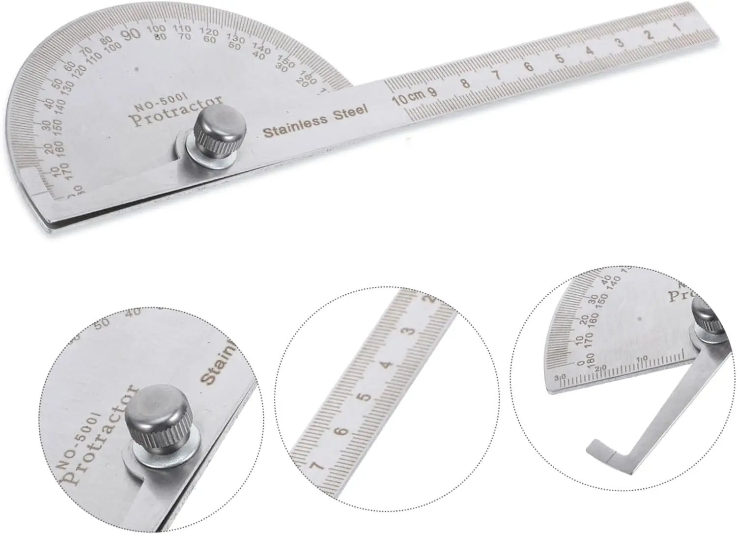 Digital Angle Protractor Angle Protractor Angle Measuring Tool Carpenter Measuring Tool Woodworking Measuring Tool 0-180 &deg; Round Head Protractor Stainless Steel Angle Gauge Woodworking Angle Gauges