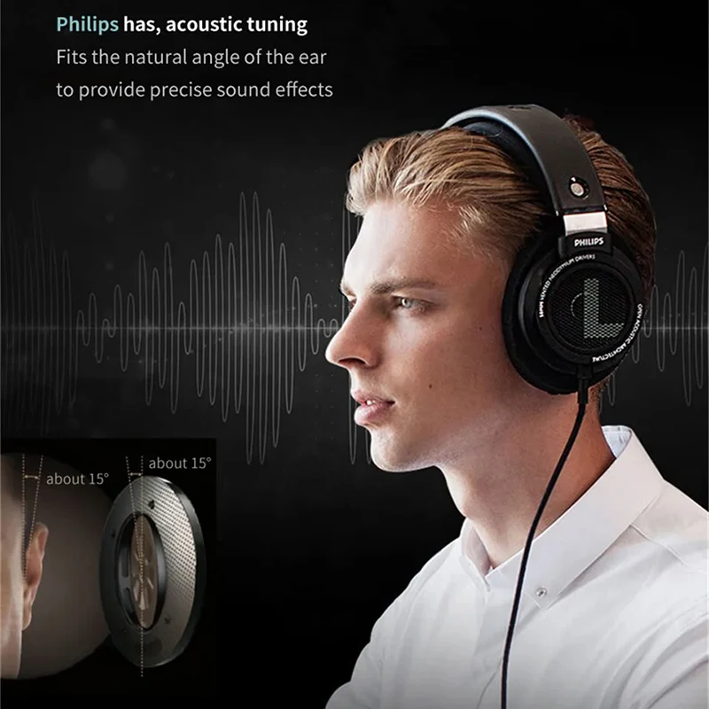 Philips SHP9500 HiFi Precision Stereo Headphones for Music Mobile
