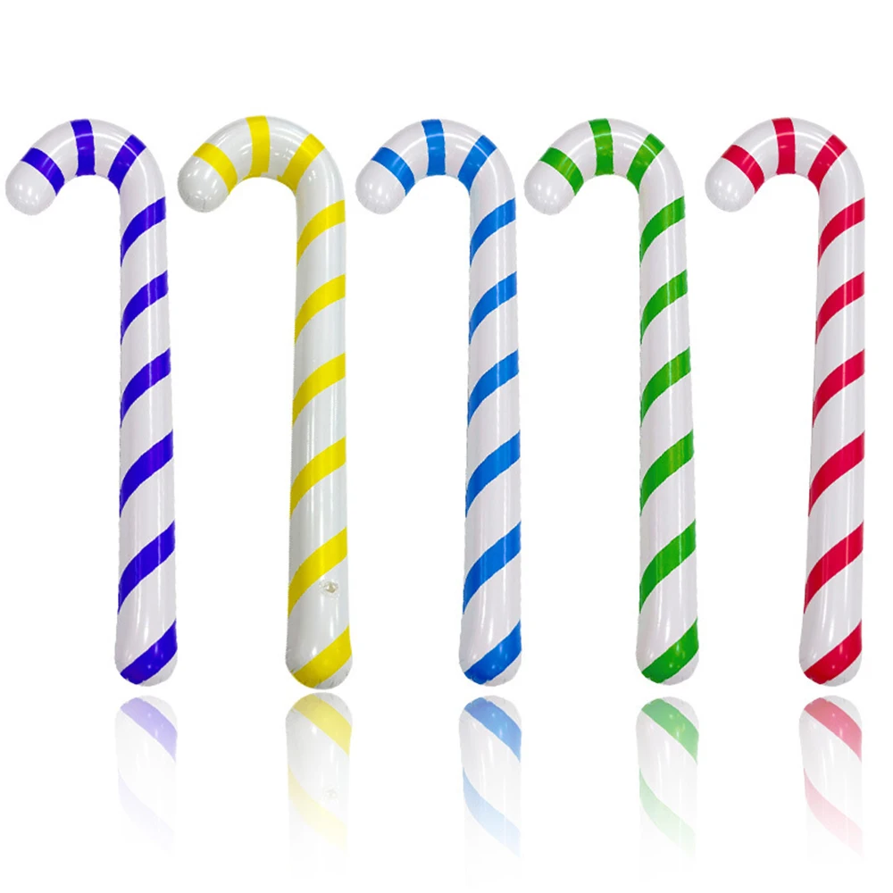 Inflatable decoration toy 1pc Inflatable Christmas Colored Cane Thickened Pvc for outdoor Christmas New Year holiday