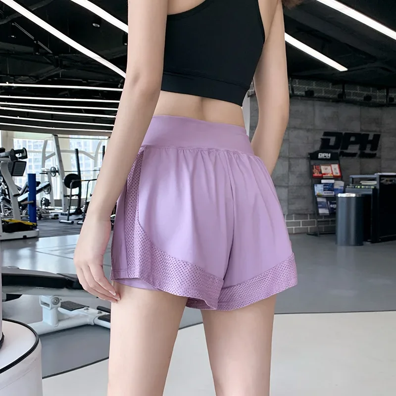 Summer Women's Anti-Exposure Two-Piece Illusion Loose-Fit High-Waisted Quick-Dry Thin Breathable Yoga Running Fitness Pants