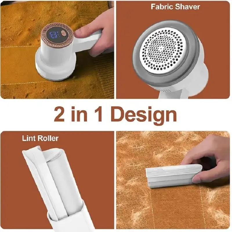 Electric Lint Remover Shaver with LED Digital Display Sweater Couch Fabric Pill Shaver for Sweater Couch Clothes Carpet 2