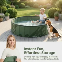 Piscine pliable portable 1 pièce, baignoire antidérapante pour animaux de compagnie, bac à balles multi-usages pour enfants, bac à sable pour jeux intérieurs et extérieurs 3