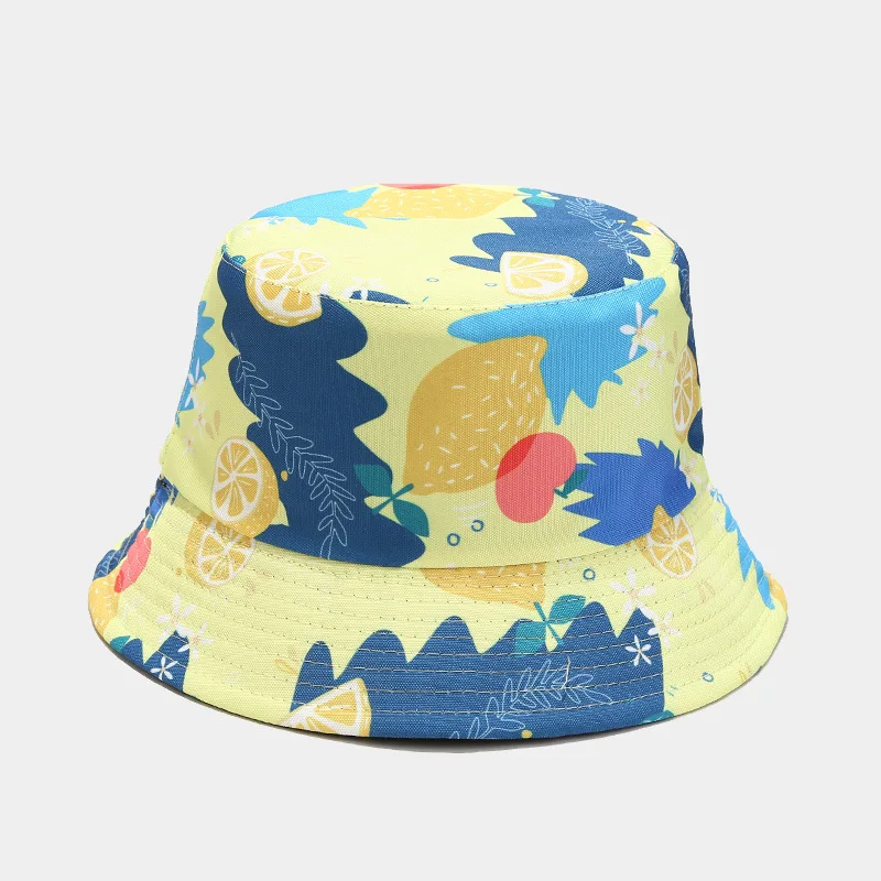 2022 Flower Print Women Bucket Hat Lady Panama Caps Fashion Female Top Basin Hats Fisherman Hat Girls 3