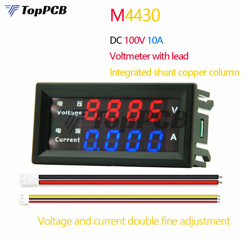 M4430-DC-100V-200V-0A-elektronik-dijital-voltmetre-ampermetre-0-28-LED ...