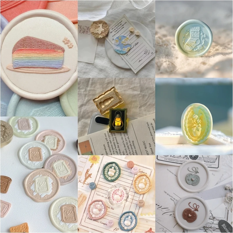 Original Diy Lacquer Seal 3d Fine Carving Seal Head Brass Head Wedding Invitation Envelope Sealing Stamp Toy