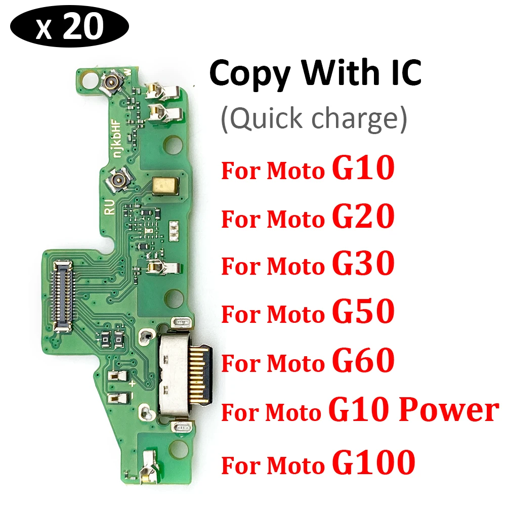 

Док-станция с USB-разъемом для зарядки, гибкий кабель для Moto G10 G20 G30 G50 G60 G100 G200 Power G60s G31 G41 G71 G22 G82, 20 шт.