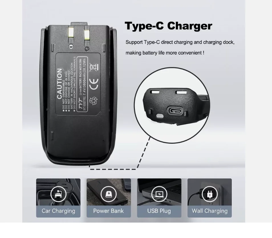 TYT TH-UV8000D Type-C Charging Dual Band 10W Cross Band Reapeater Amateur Radio 6