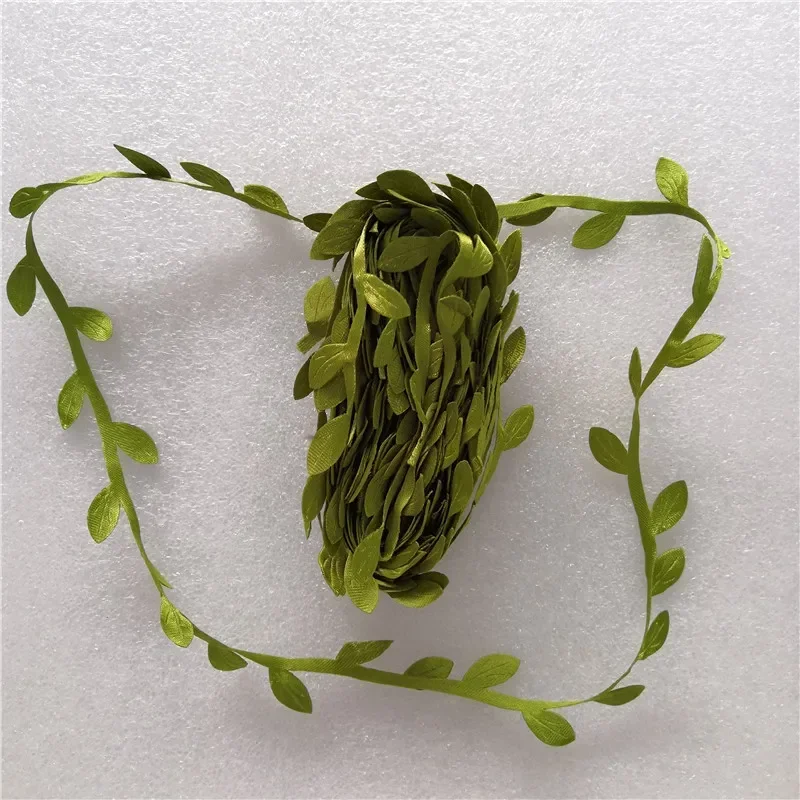 Simulated Plant Cane Green Leaves Polyester Rope Camouflage Rifle Wrap Twine Tree Stand Blind Cover Diy Length 10m X 2pcs
