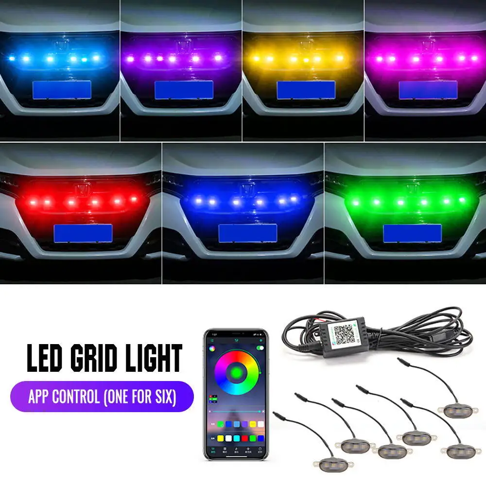 ตัวเลือกสินค้า ไฟ LED กระจังหน้ารถยนต์ RGB ควบคุมส่วนกลาง