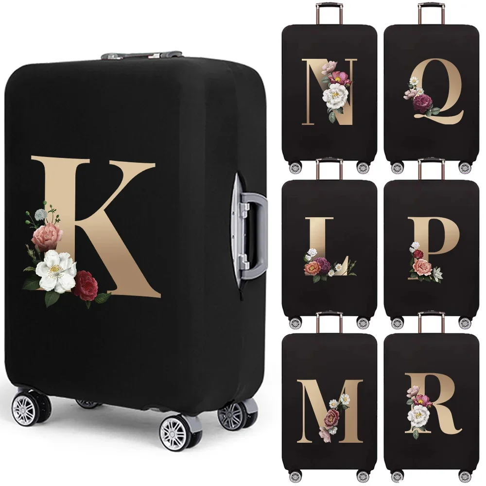 Travel Suitcase Protective Covers Thick Elastic Luggage Cover Protector for 18"-28"Baggage Travel Bag Case Gold Letter Printed Travel Suitcase Protective Covers Thick Elastic Luggage Cover Protector for 18"-28"Baggage Travel Bag Case Gold Letter Printed
