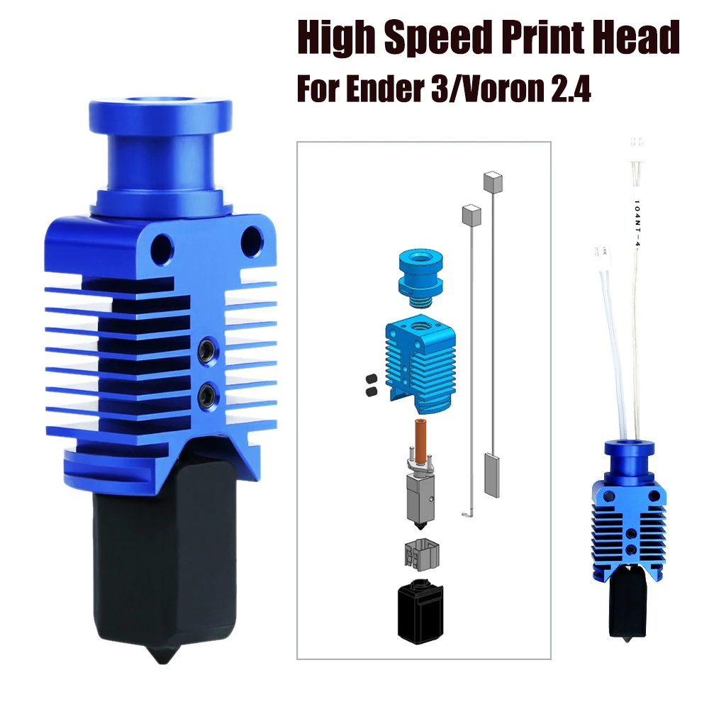 

Высокоскоростная Печатающая головка для Ender 3/CR10/VORON 2,4, высококачественный экструдер, J-Head Upgrade Hotend Kit для Ender 3 V2 CR10S, быстрая печать