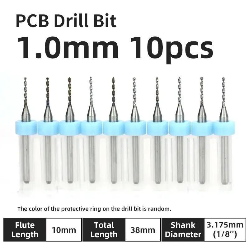 10pcs PCB Drill Bit Set Carbide Micro Drills For Printed Circuit Board 1/8" Fixed Shank Mini CNC Tungsten Steel Bits 0.1-3.175mm image 35