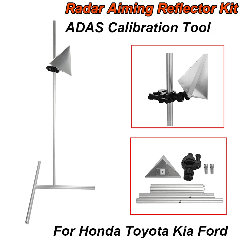 1 סט מכ "ם אלומיניום מכוון reflector adas כלי כיול עבור honda toyota פורד מכוניות חלקי חילוף מומחה