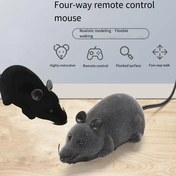 Remote-Controlled Rats Toy Battery Powered Robotic Mouse Cat Toy 4 Modes RC Mouse Cat Toy Pet Cats Supplies 2