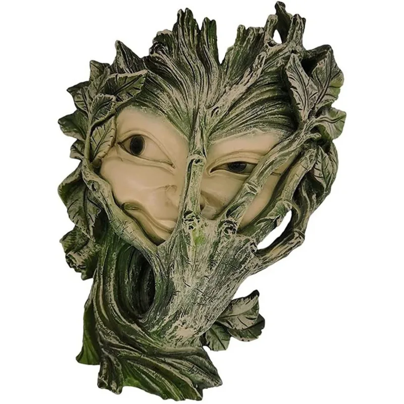 Ornamenti Astratti Della Decorazione Di Arte Della Parete Di Hugger Degli Alberi Del Cortile Della Statua Della Resina Dello Sprite Di Legno Bashful D