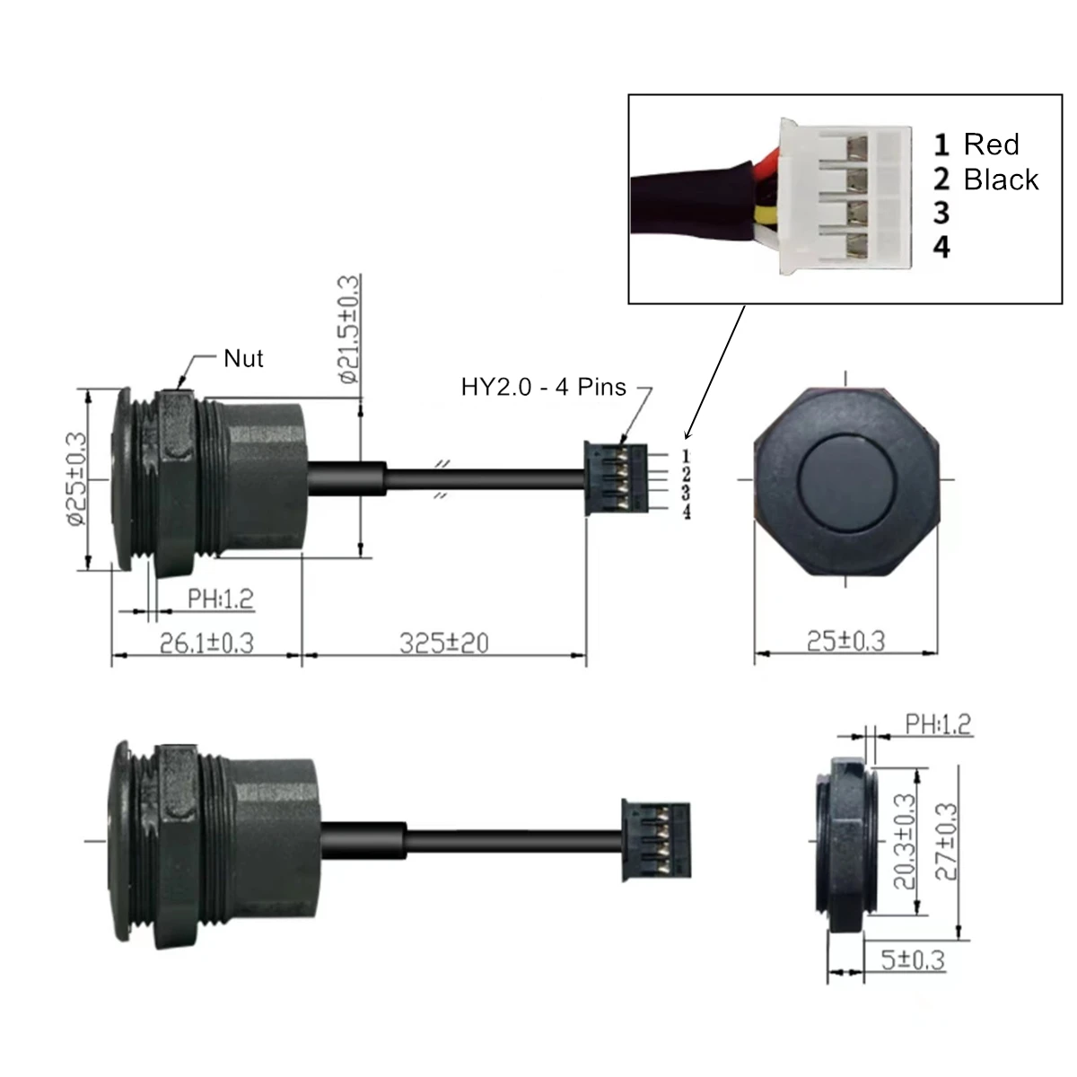 Liquid level sensor ultrasonic sensor module probe for distance water level flow measurement